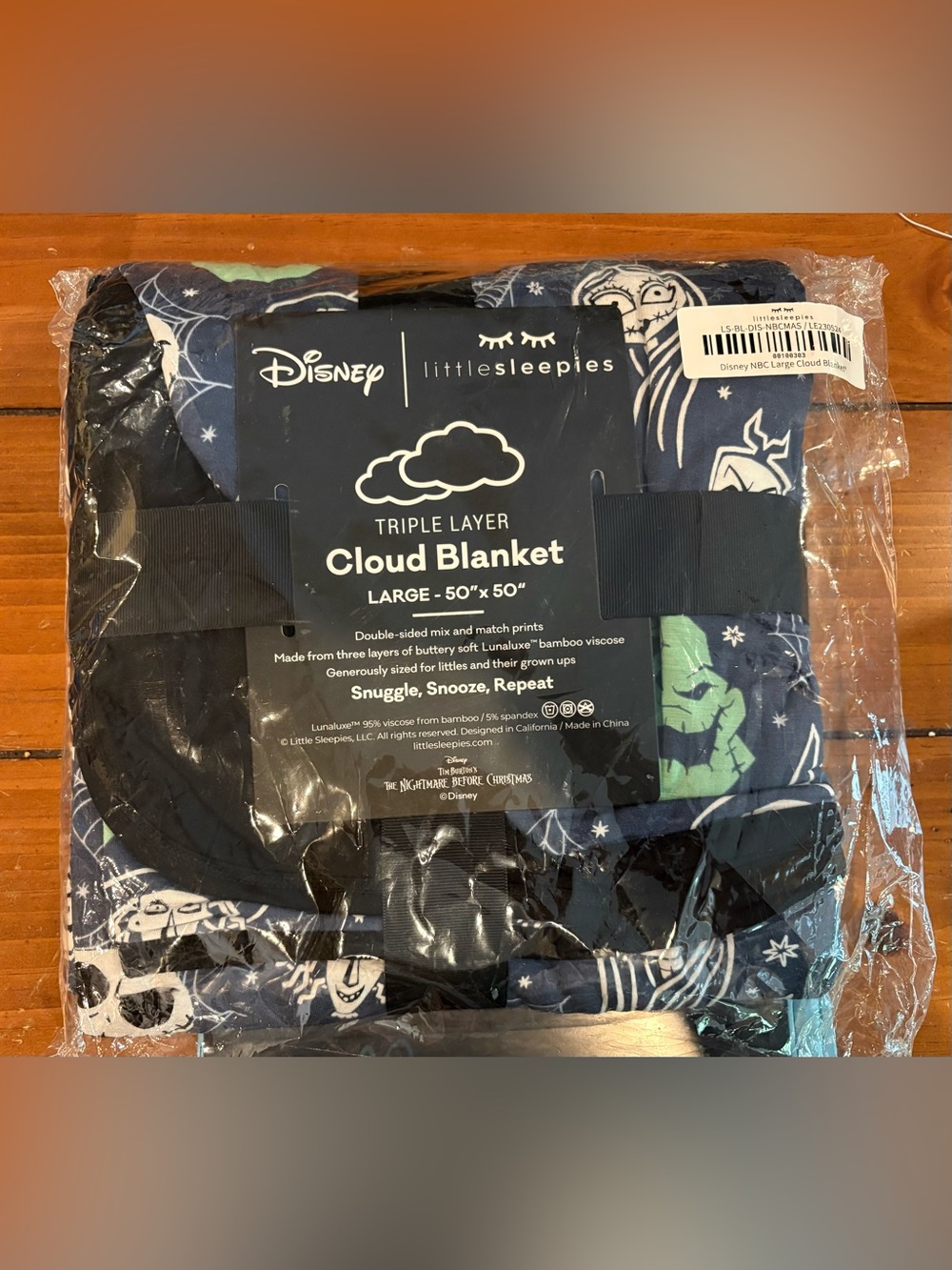 Little Sleepies Disney Nightmare Before Christmas Cloud Blanket